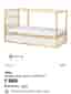 IKEA KURA vändbar säng 90x200 vit/furu