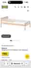 IKEA SNIGLAR juniorsäng med UNDERLIG madrass 70x160 cm