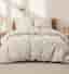 Nytt bäddset 200×200 i 100 % bomull – Beige, OEKO-TEX