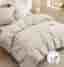 Nytt bäddset 200×200 i 100 % bomull – Beige, OEKO-TEX