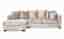Elegant Manhattan divansoffa i beige sammet
