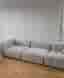 LAYERED 3-SITS MODULSOFFA, BONE WHITE - VELVET
