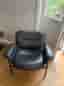 Fogia Bollo Lounge Chair – svart läder – mycket fint skick