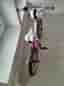 White barncykel 16" rosa med korg