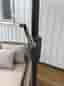 Vitt parasoll med vev, fot och överdrag 300 cm