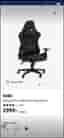 Gaming chair NIBE black fabric/black
