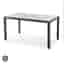 Hillerstorp Atalanta 140x80 trädgårdsbord glas topp brun konstrotting