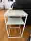 IKEA sidobord med marmorskiva vit
