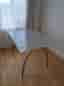 Glas metal bord 120x80