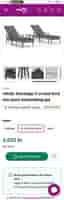 2 st solsängar med bord konstrotting grå