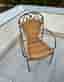 Matgrupp ute med bord i teak och 6 rottingstolar -vintage - SOMMAR-REA!