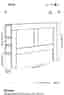 IKEA vit sänggavel med hyllor 186 cm