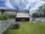 Markis randig terrassmarkis beige/brun