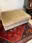 Fotpall/Sittpuff i beige sammet