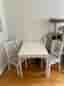 IKEA EKEDALEN matgrupp - utdragbart bord 120/180 x 80 + 4 stolar