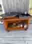 Grillvagn med med eldstad, Stekplatta och förvaringshylla