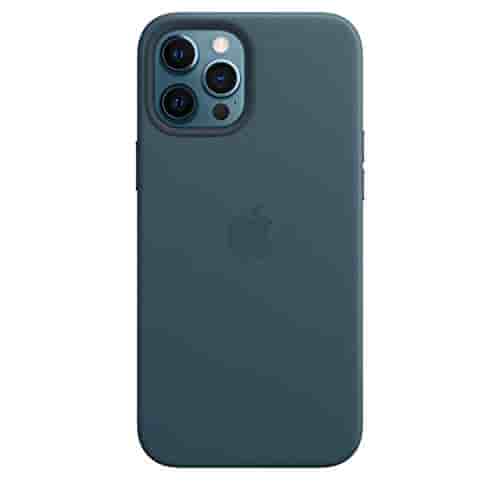 Apple Leder Case mit MagSafe [für iPhone 12 Pro Max] baltischblau