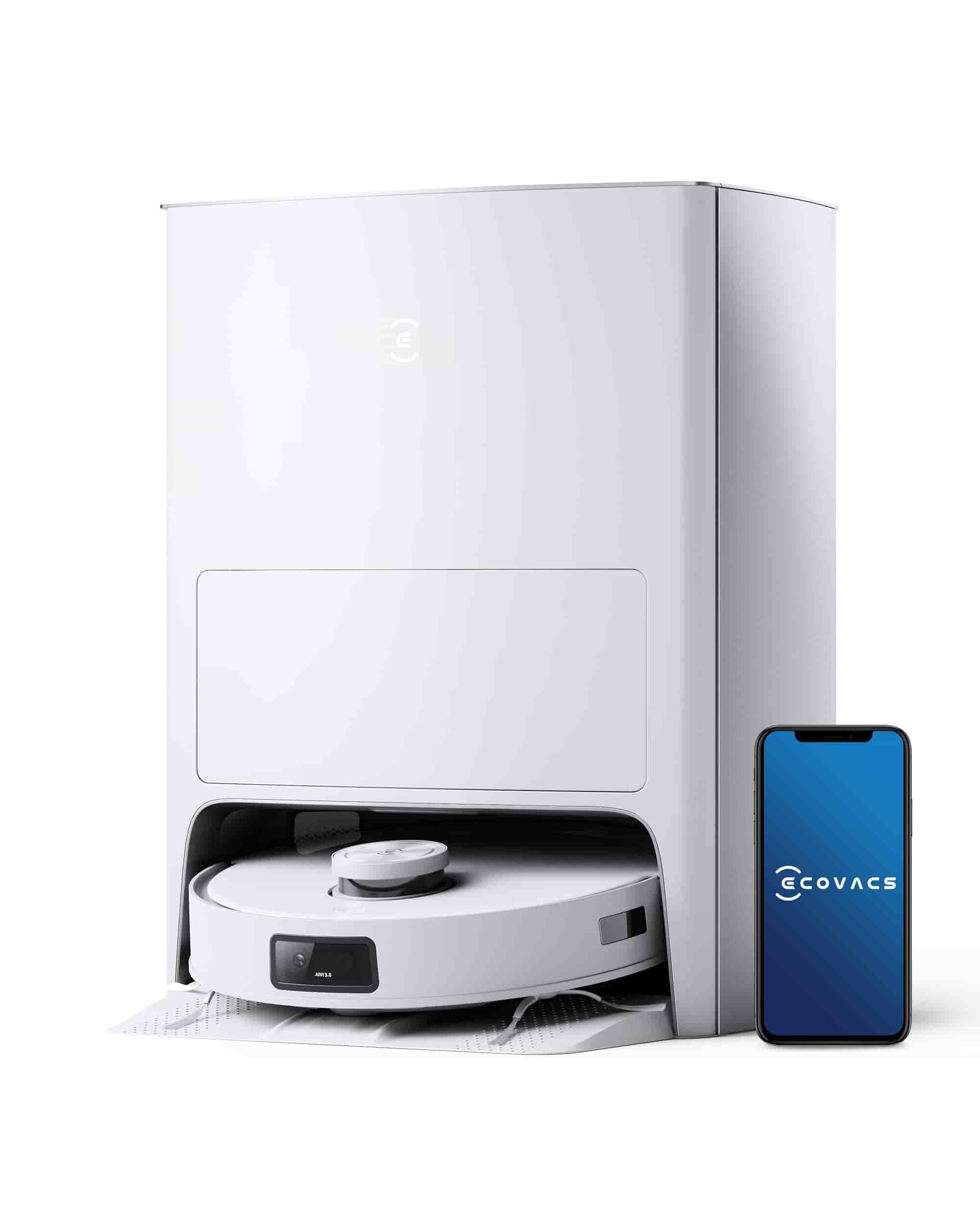 Ecovacs Robotics Deebot X1e Omni Saug-/Wischroboter [260 Minuten 04 Liter] weiß
