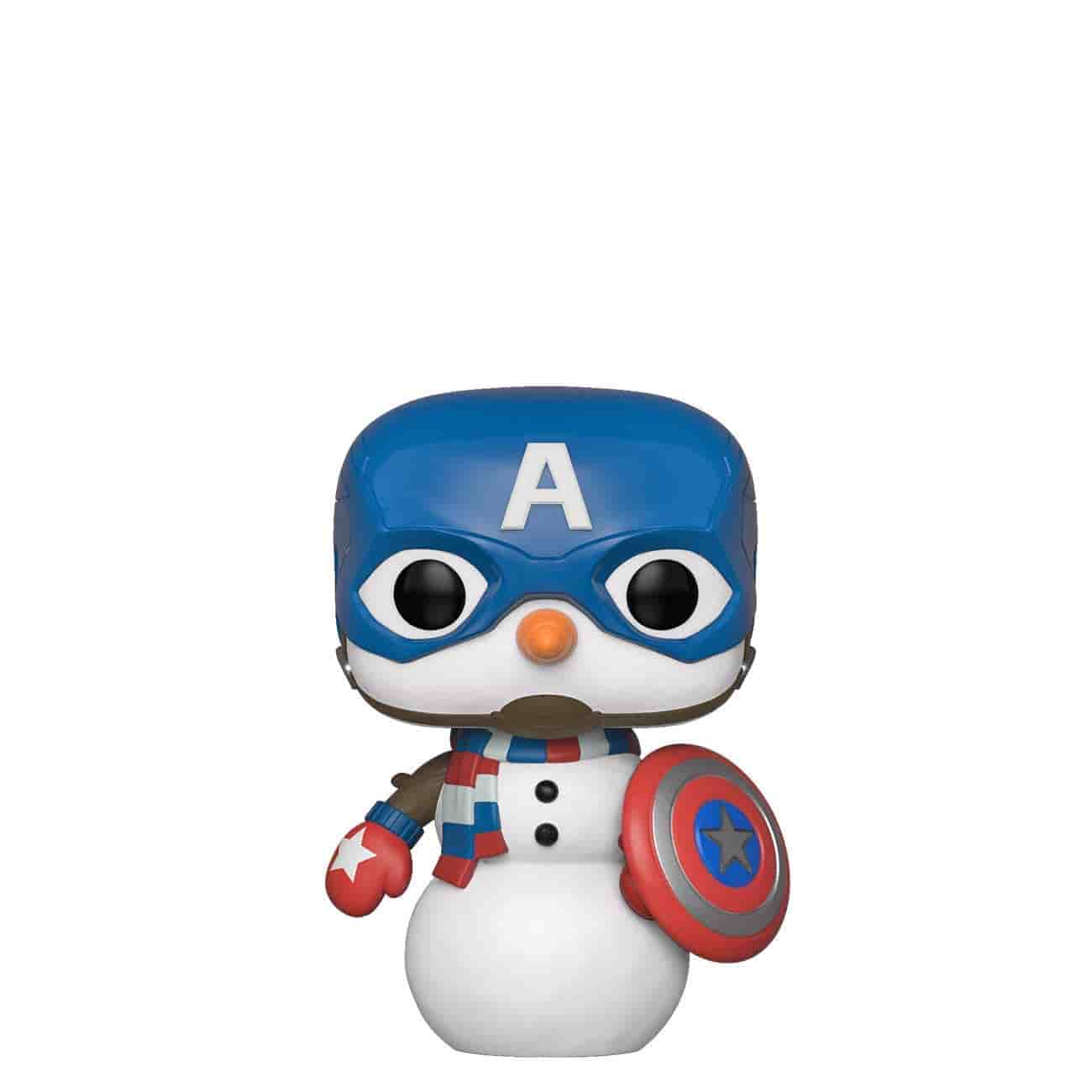 Funko POP! Bobble Marvel: Holiday - Captain America - Vinyl-Sammelfigur - Geschenkidee - Offizielle Handelswaren - Spielzeug Für Kinder und Erwachsene - Movies Fans - Modellfigur Für Sammler