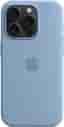 Apple Silikon Case mit MagSafe [für iPhone 15 Pro] winterblau