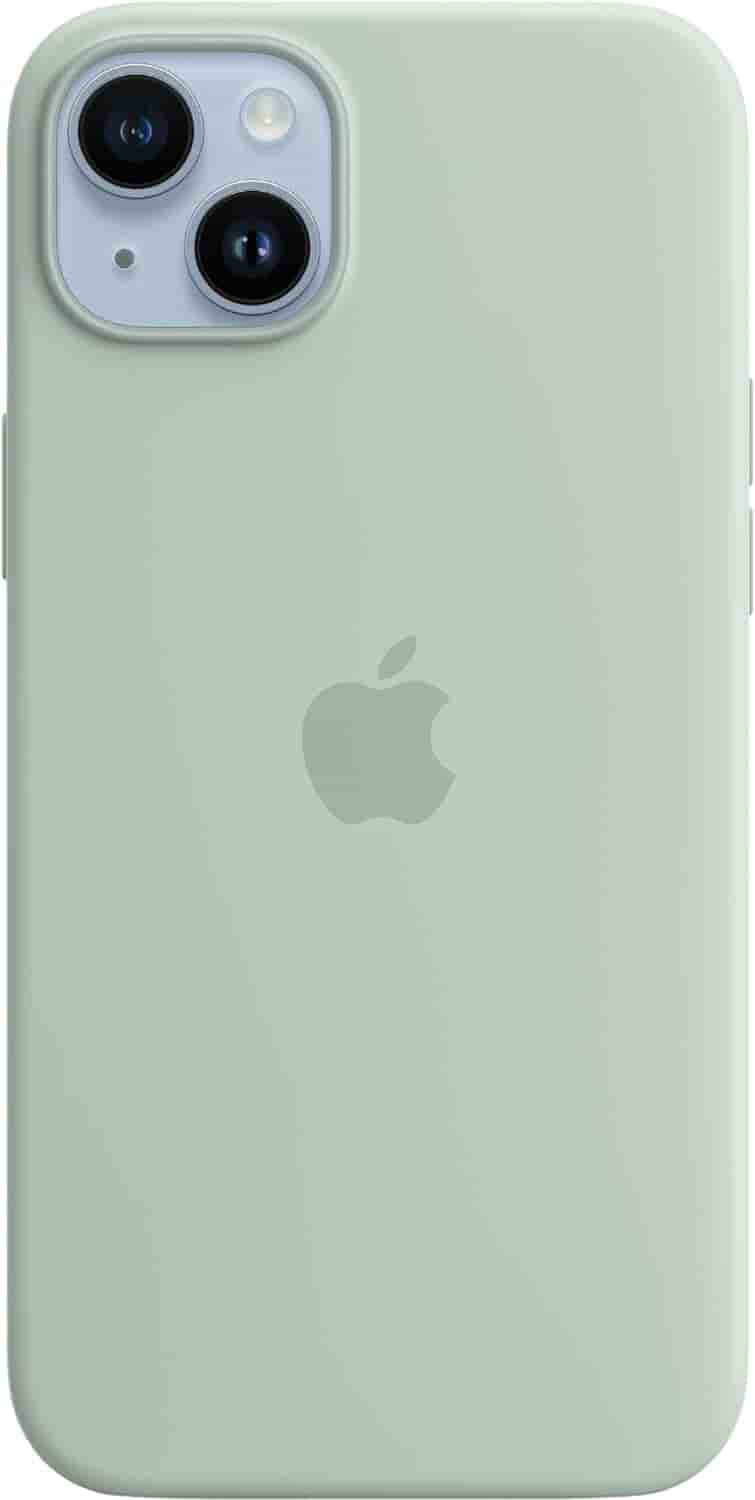 Apple Silikon Case mit MagSafe [für iPhone 14 Plus] agavengrün
