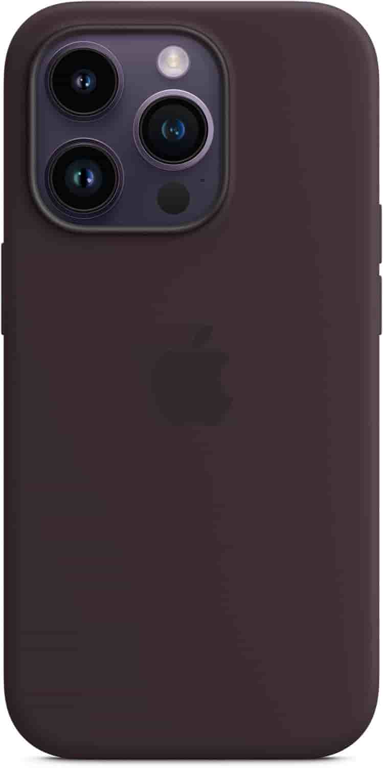 Apple Silikon Case mit MagSafe [für iPhone 14 Pro] holunder