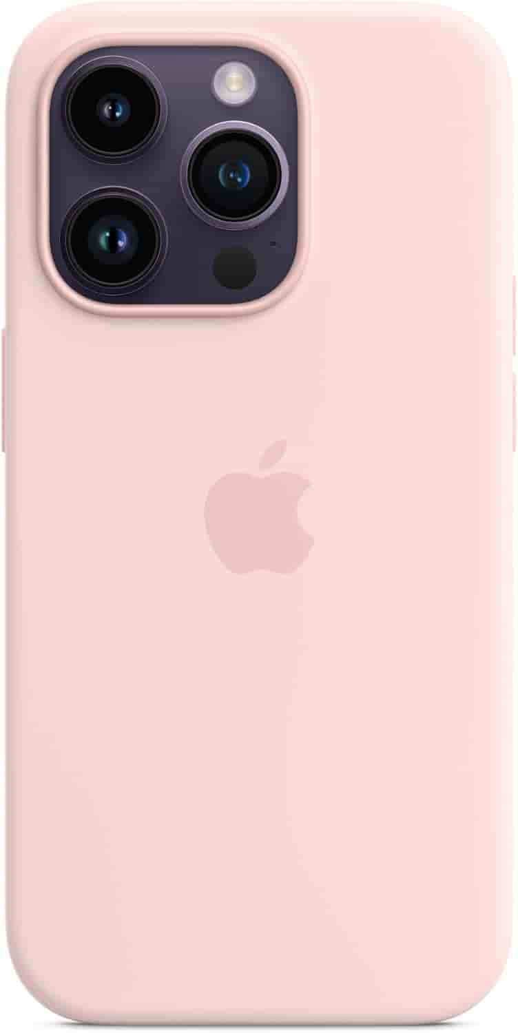 Apple Silikon Case mit MagSafe [für iPhone 14 Pro] kalkrosa