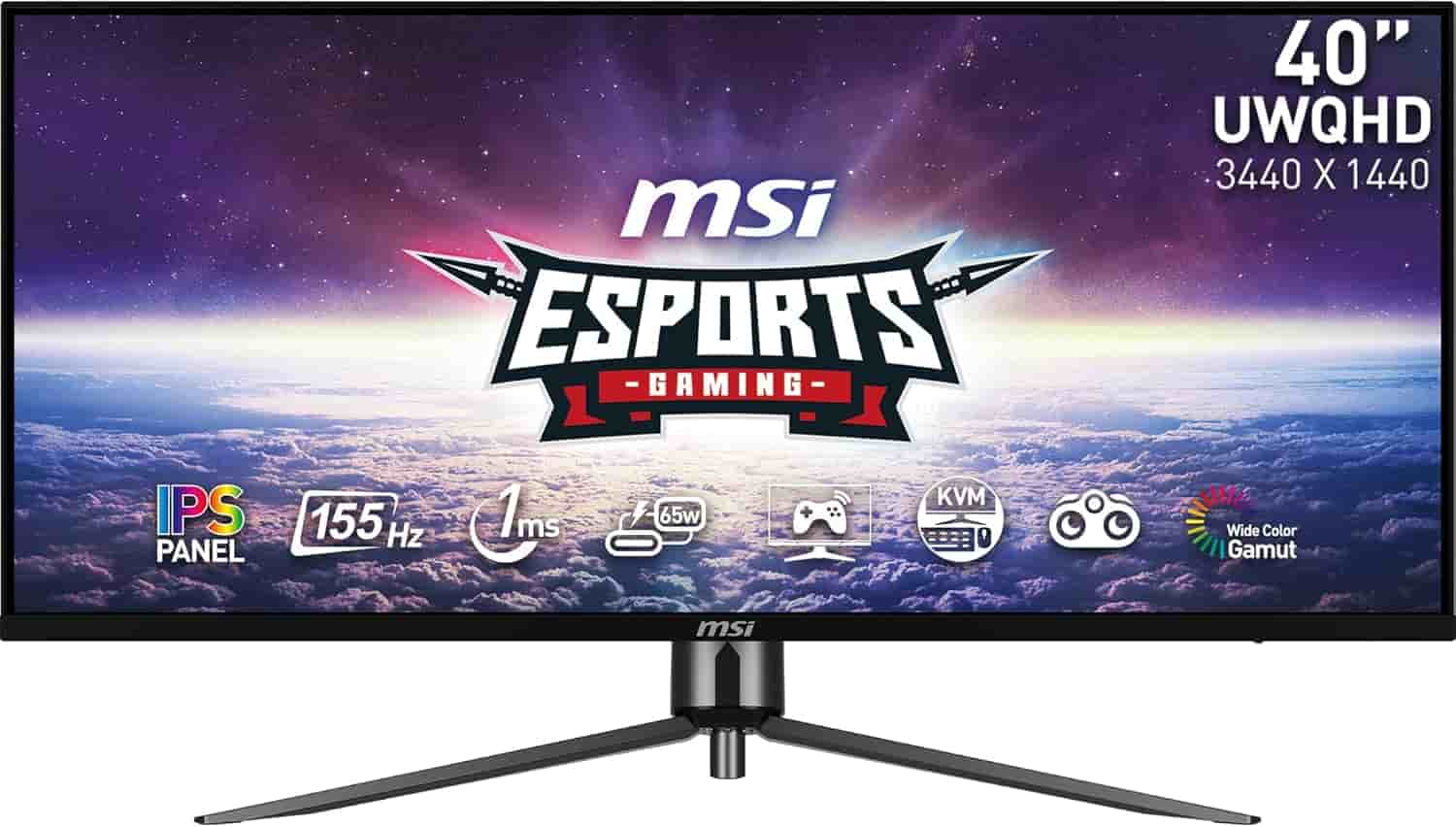MSI Optix MAG401QR [40" UWQHD 155Hz 2x HDMI DP USB-C mit DP 1ms Reaktionszeit] schwarz