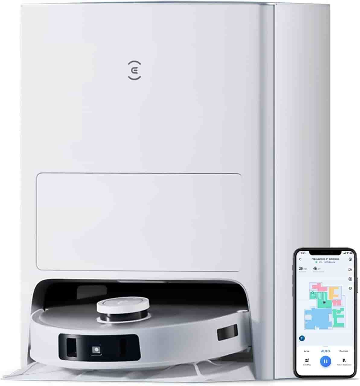 Ecovacs Deebot T20e Omni Saug-/Wischroboter [120 Min 04 Liter 6000 Pa] weiß inkl. Absaugstation