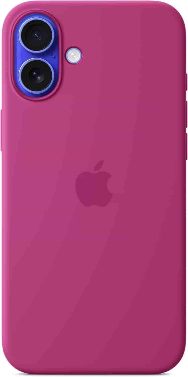 Apple Silikon Case mit MagSafe [für iPhone 16 Plus] fuchsia