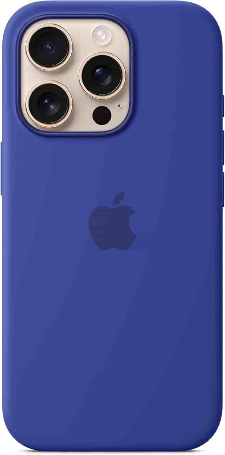 Apple Silikon Case mit MagSafe [für iPhone 16 Pro] ultramarin