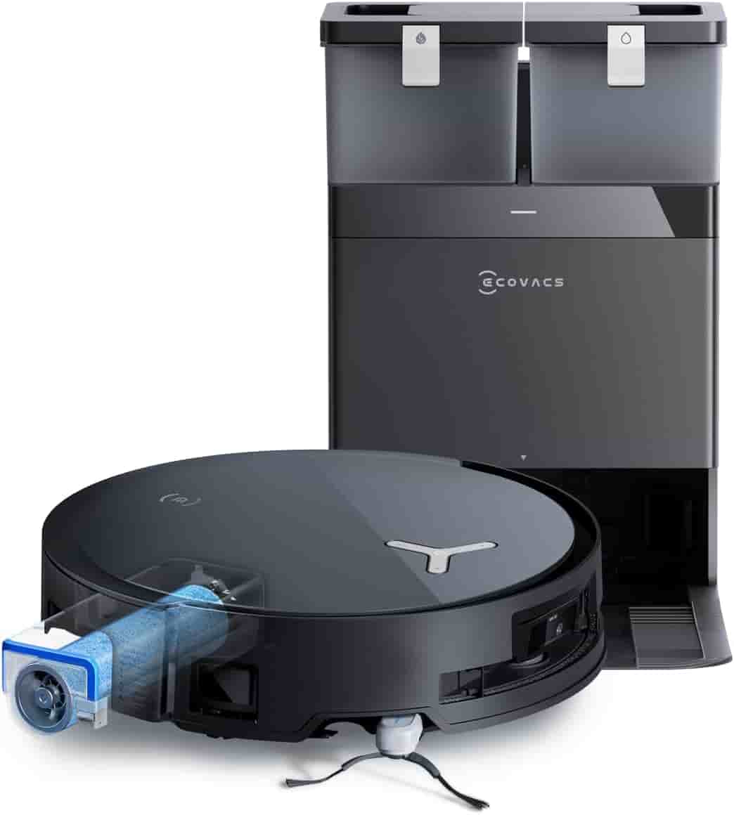 Ecovacs Deebot X8 Omni Saug-/Wischroboter [220ml + 110ml 18.000Pa inkl. Absaug-/Reinigungsstation] schwarz