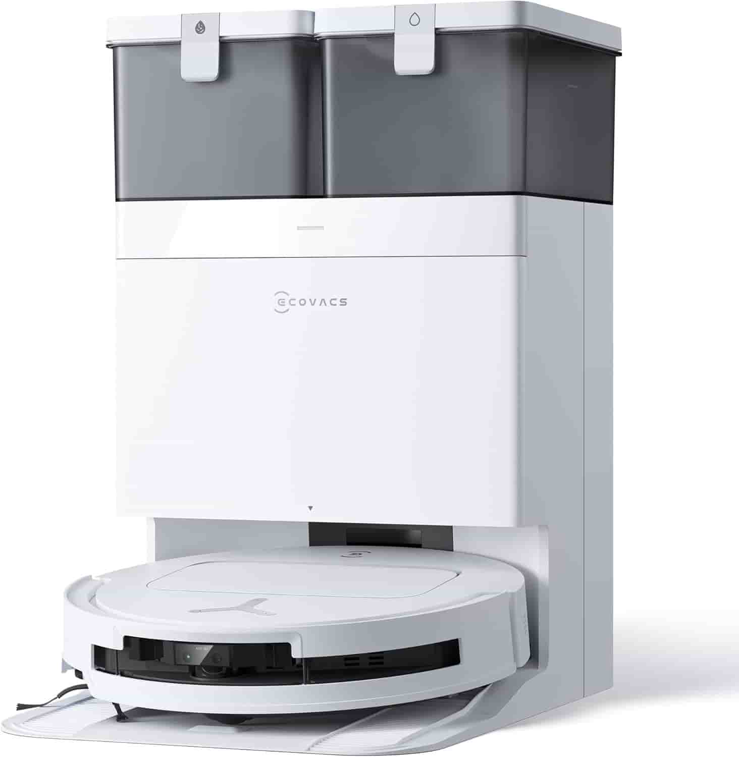 Ecovacs Deebot T50 Omni Gen2 [Saug- & Wischroboter 180 Minuten 260ml + 55ml 21.000Pa inkl. Absaug-/Reinigungsstation] weiß