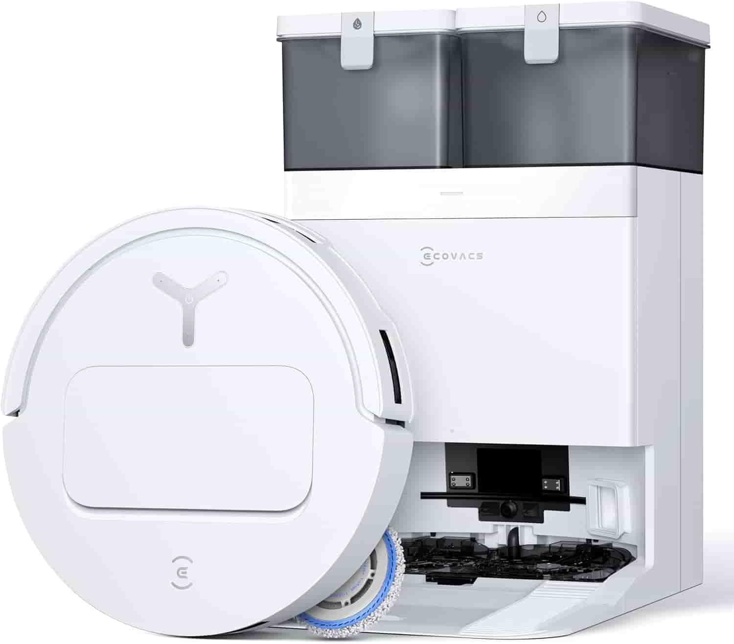 Ecovacs Deebot T50 Pro Omni Gen2 [Saug- & Wischroboter 180 Minuten 260ml + 55ml 21.000Pa inkl. Absaug-/Reinigungsstation] weiß