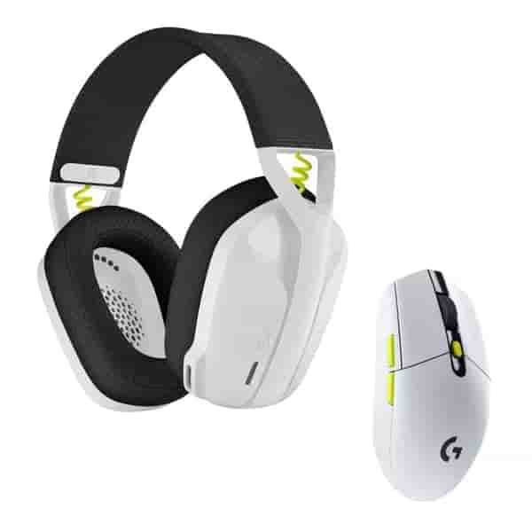Logitech G305 Gaming trådlös mus och G435 Headset med mikrofon Combo White