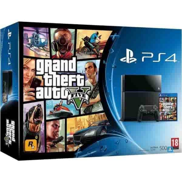 SONY PLAYSTATION 4 500GB + GTA 5 (ps4) ( begagnad, bra skick )