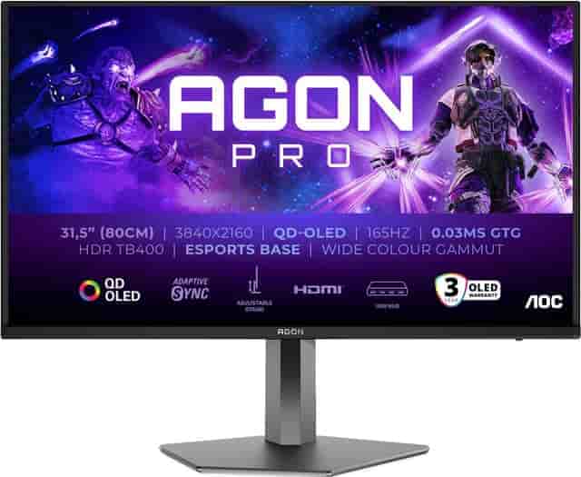 AOC AG326UD 32/UHD/OLED/165Hz/0,03ms/HAS gamingskärm - Nyskick - i originalförpackning