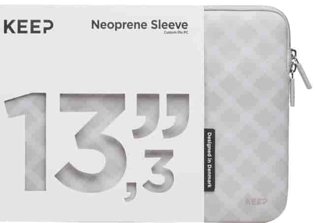 KEEP 13.3" Neoprene sleeve (sleeve sand tartan) - Nyskick - i originalförpackning