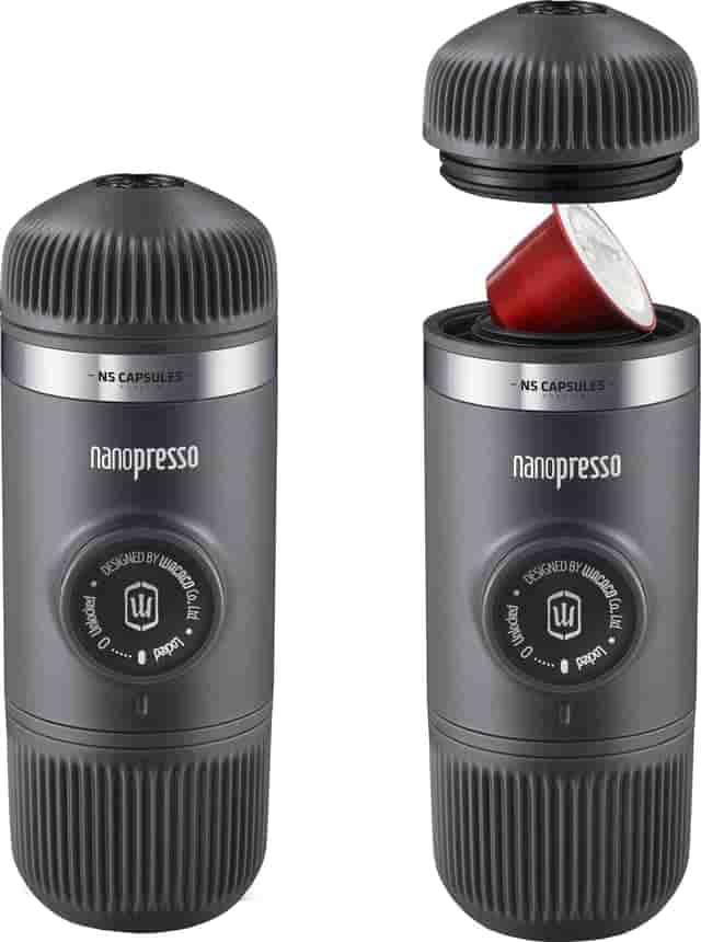 Wacaco Nanopresso portabel espressomaskin med adapter NANOGREYNS - Nyskick - i originalförpackning
