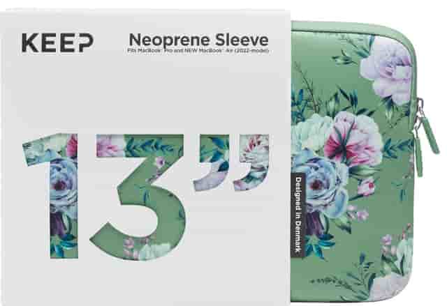 KEEP MacBook sleeve 13” (Jade Summer Flower) - Nyskick - originalförpackning saknas