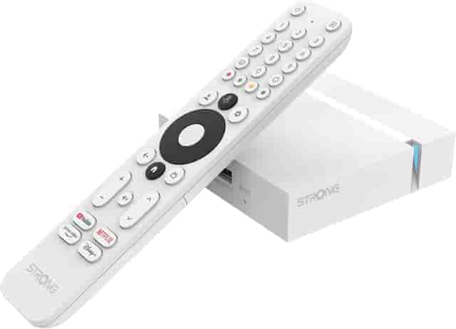 Strong Leap S3+V2 Google TV Box 4K UHD-strömningsenhet (vit) - Nyskick - i originalförpackning