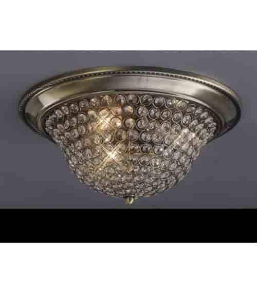 Plafonnier Paloma Small 2 Ampoules laiton antique/cristal
