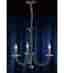 Suspension Elena 3 Ampoules chrome noir/cristal