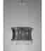 Suspension Lanzo rond 4 Ampoules chrome noir/cristal