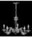 Suspension Niobe 5 Ampoules chrome poli/cristal