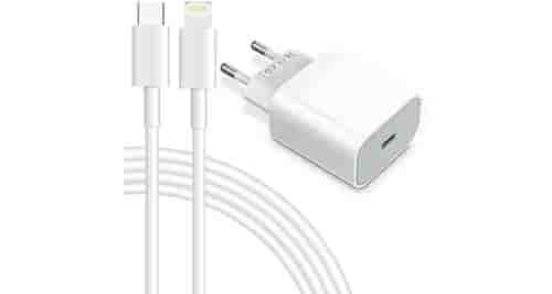 Vshop® chargeur usb c, 20w chargeur secteur usb type c adaptateur mural power delivery+ câble usb c lightning 1 m charge rapide compatible iphone 12/
