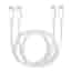 Câble USB Type C vers Type C 1 Mètre Câble de Recharge Synchronisation Rapide [Pack 2] pour Samsung, Xiaomi, Huawei - Visiodirect -