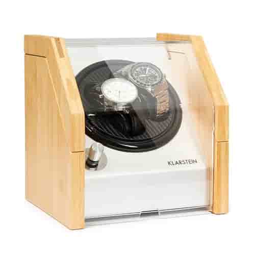 Tourne-montre Garonne 2, 1 plateau tournant, 2 montres, 3 vitesses, 4 modes, bambou