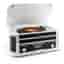 auna Belle Epoque 1908 DAB Chaîne stéréo Rétro Platine vinyle DAB+ Bluetooth FM USB CD MP3 blanc