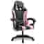 Amstrad AMS-800-PINK Fauteuil / Chaise de bureau Gamer coloris noir & rose - coussin lombaire & appuie tête